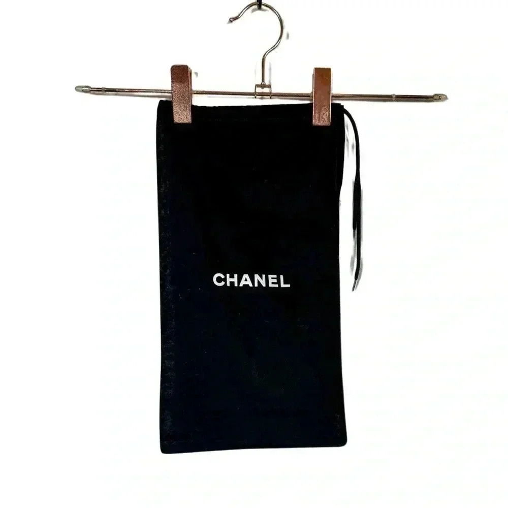 CHANEL Cotton Drawstring Logo 7” x 13” Dustbag Storage Dust Bag